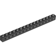 Lego kostka s otvory (kostička s dírami) 1x16, černá (370326)
